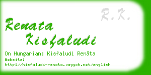 renata kisfaludi business card