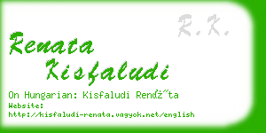 renata kisfaludi business card